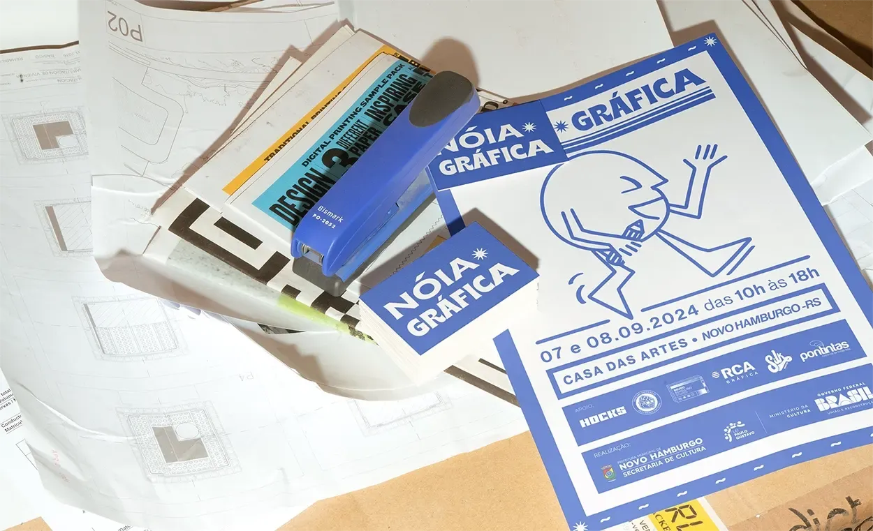 Nóia Gráfica visual identity applied, image 1.