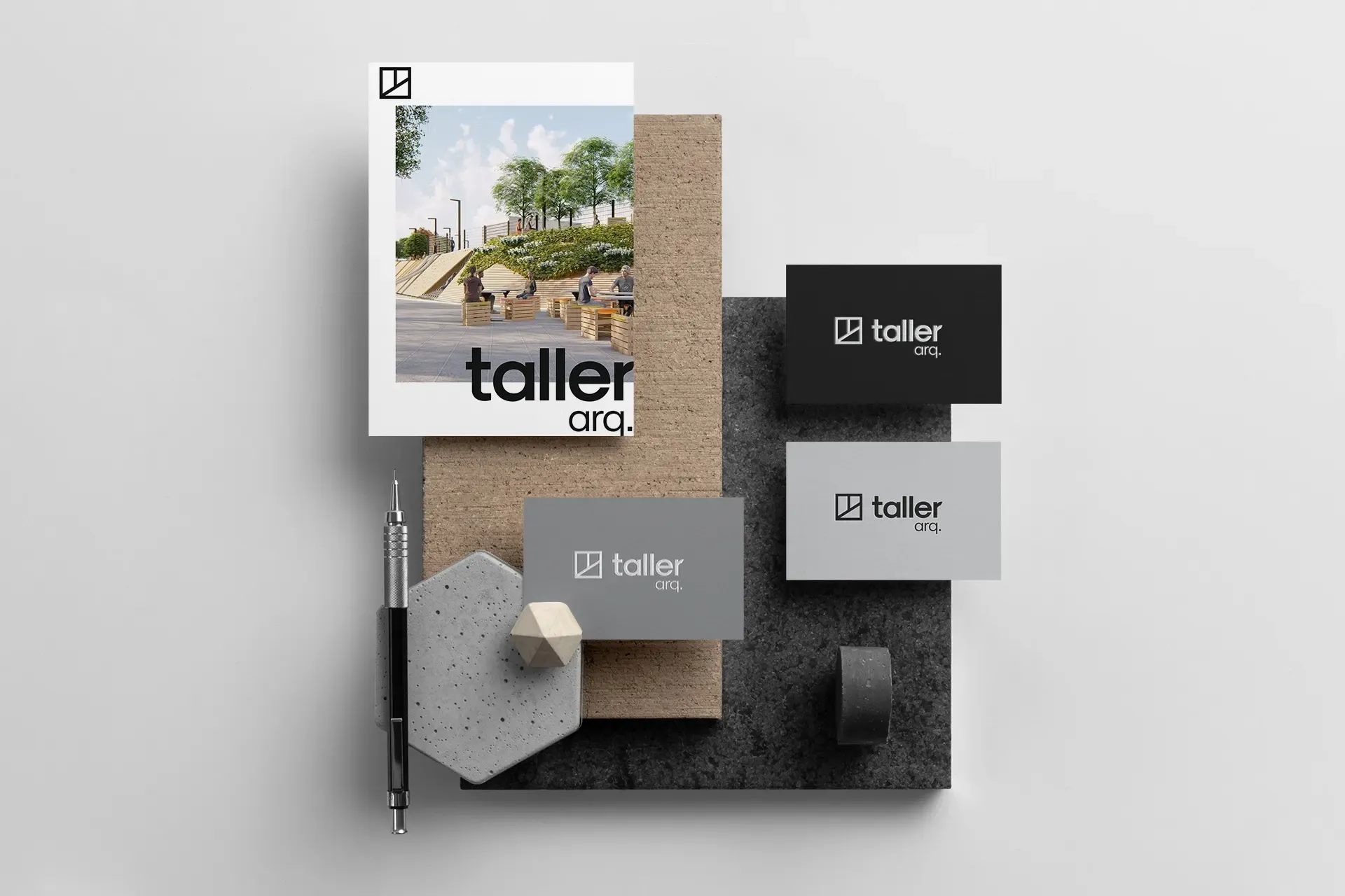 Aplicação da identidade visual da Taller Arq., imagem 2.