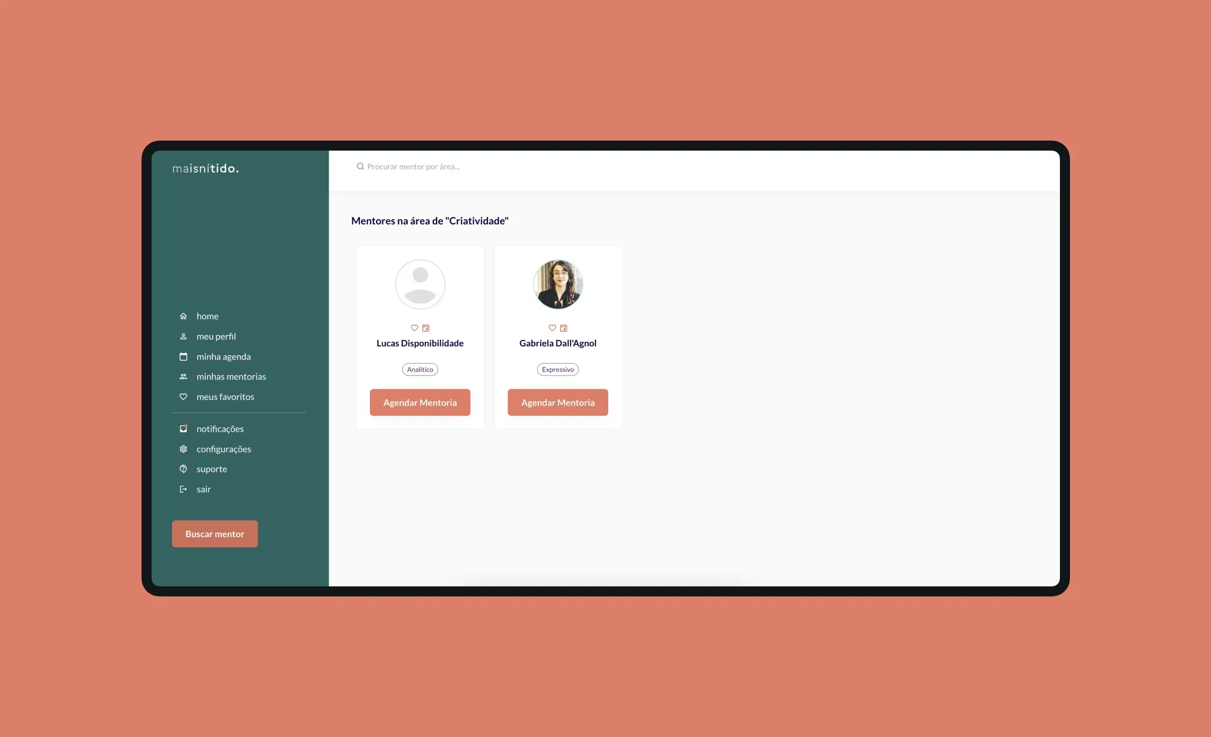 HR dashboard showing a ranking of the most requested mentors.
